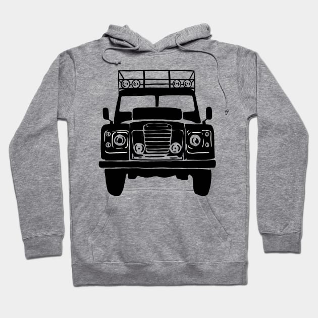 Land Rover Defender Hoodie by nicholashugginsdesign